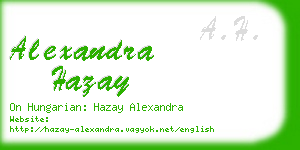 alexandra hazay business card